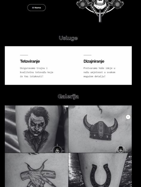 MB27 Tattoo Studio Website