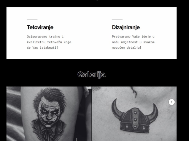 MB27 Tattoo Studio Website