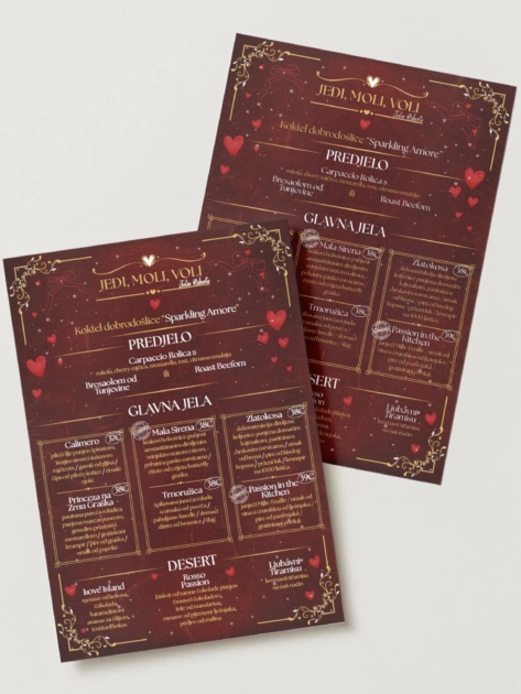 Pizzeria Novi Saloon Meni Valentinovo #2