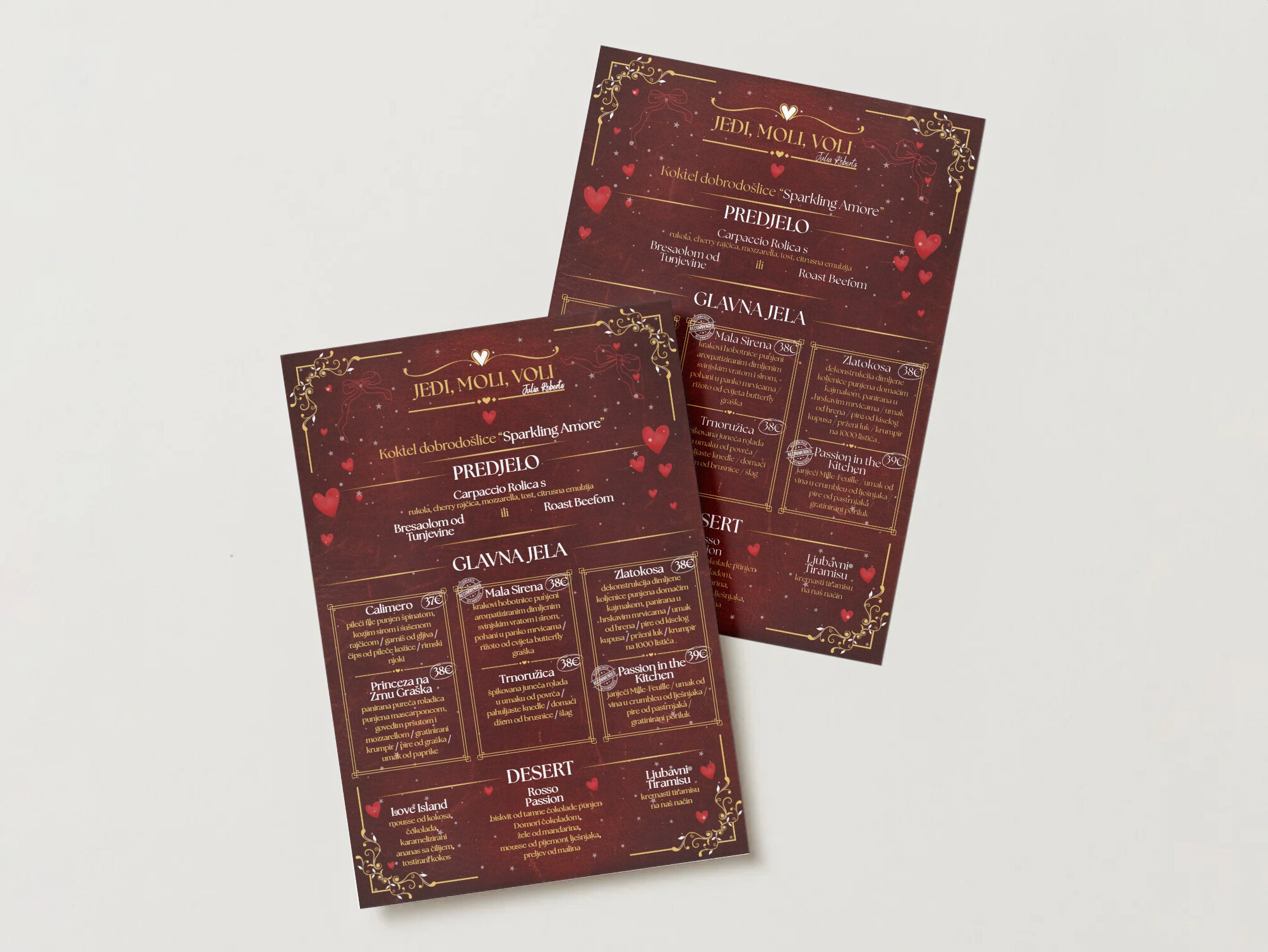 Pizzeria Novi Saloon Meni Valentinovo #2