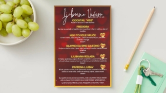 Pizzeria Novi Saloon Meni Valentinovo